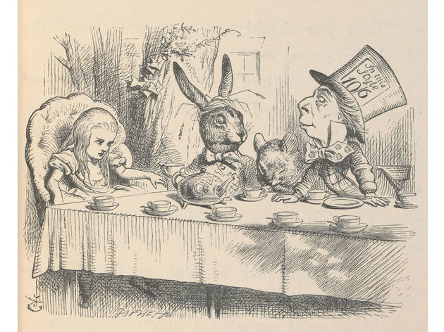 Alice at the Mad Hatter's Tea Party, Illustration for Alice's Adventures in Wonderland by John Tenniel (1865) Alice at the Mad Hatter's Tea Party, Illustration for Alice's Adventures in Wonderland by John Tenniel (1865)