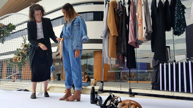 Jenna Flood at Bunjil Place during the Fashion Swap