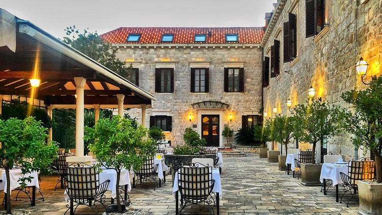 Eat breakfast on the terrace of a palace