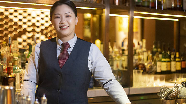 Samantha Poon, bartender at 8 1/2 Otto e Mezzo Bombana