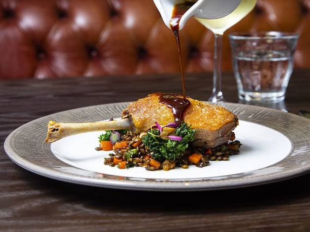 £18 for three courses and a glass of wine at 100 Wardour St £18 for three courses and a glass of wine at 100 Wardour St