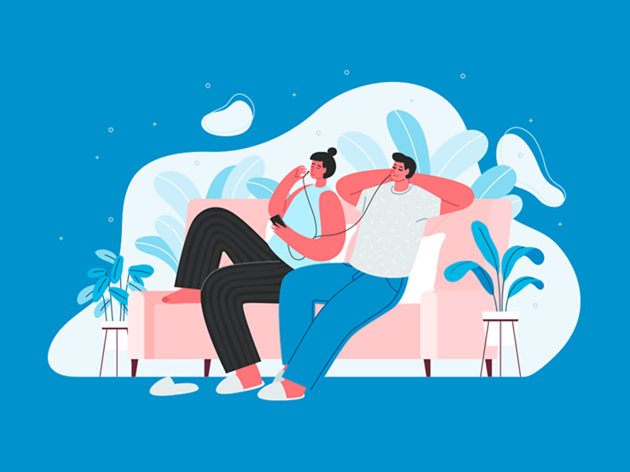 Festivales de música virtuales: la música no se detiene Cartel de 'Yo me quedo en casa festival'