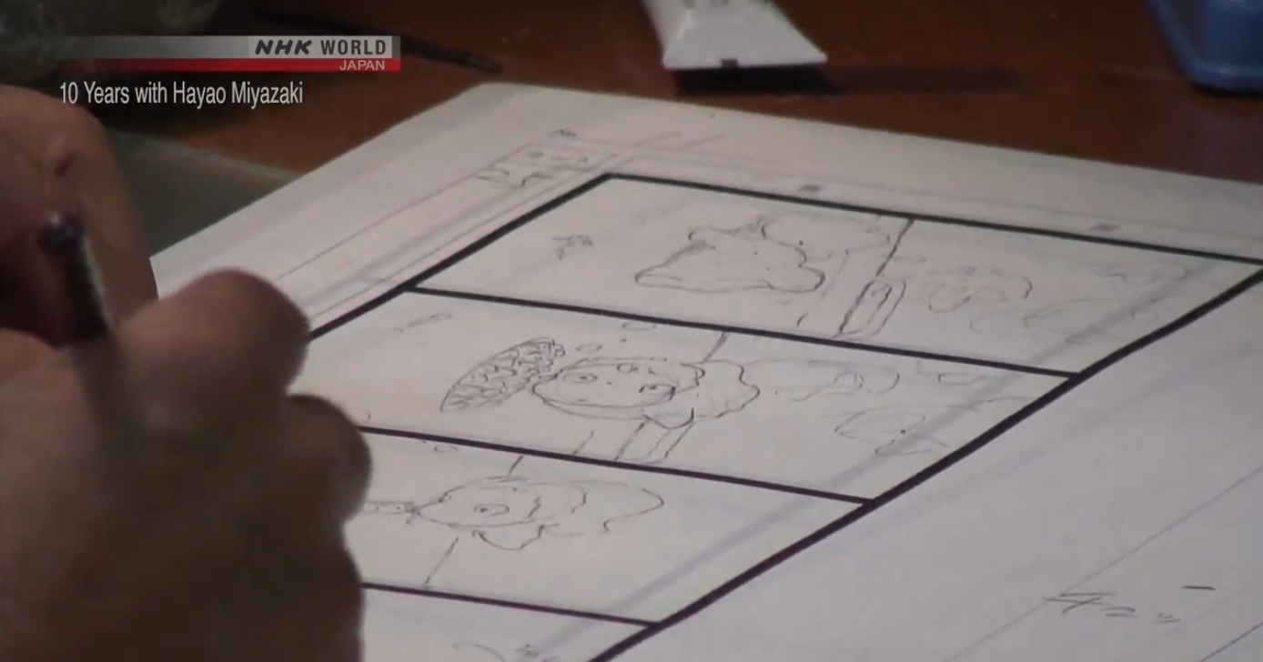 See Studio Ghibli director Hayao Miyazaki at work in this intimate NHK  documentary