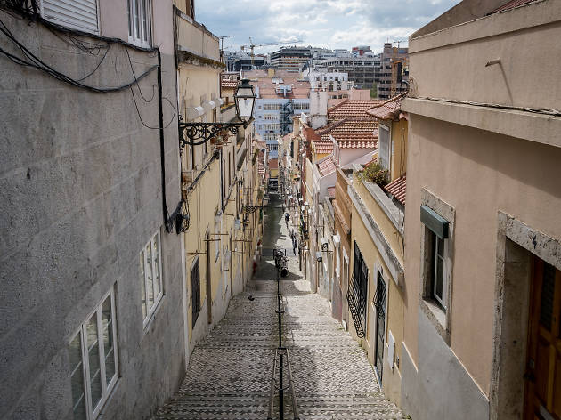 Empty Lisbon street coronavírus