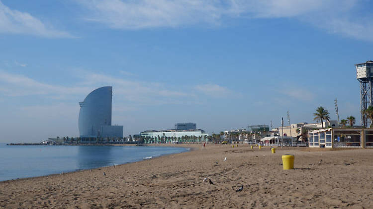 Playa de la Barceloneta en Barcelona