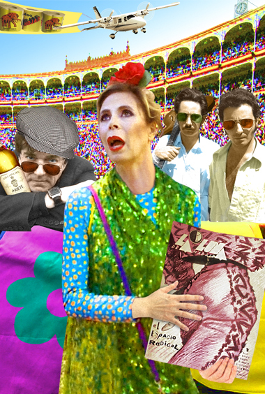 Collage con personajes conocidos