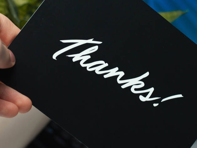 Thank you note Thank you, COVID-19