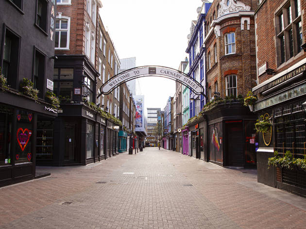 Carnaby Street on lockdown Empty Carnaby Street during London lockdown