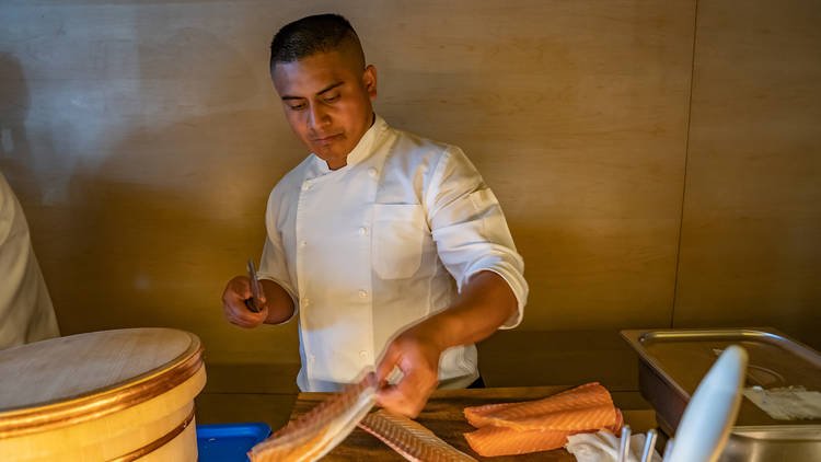 Yoru cocinero de sushi