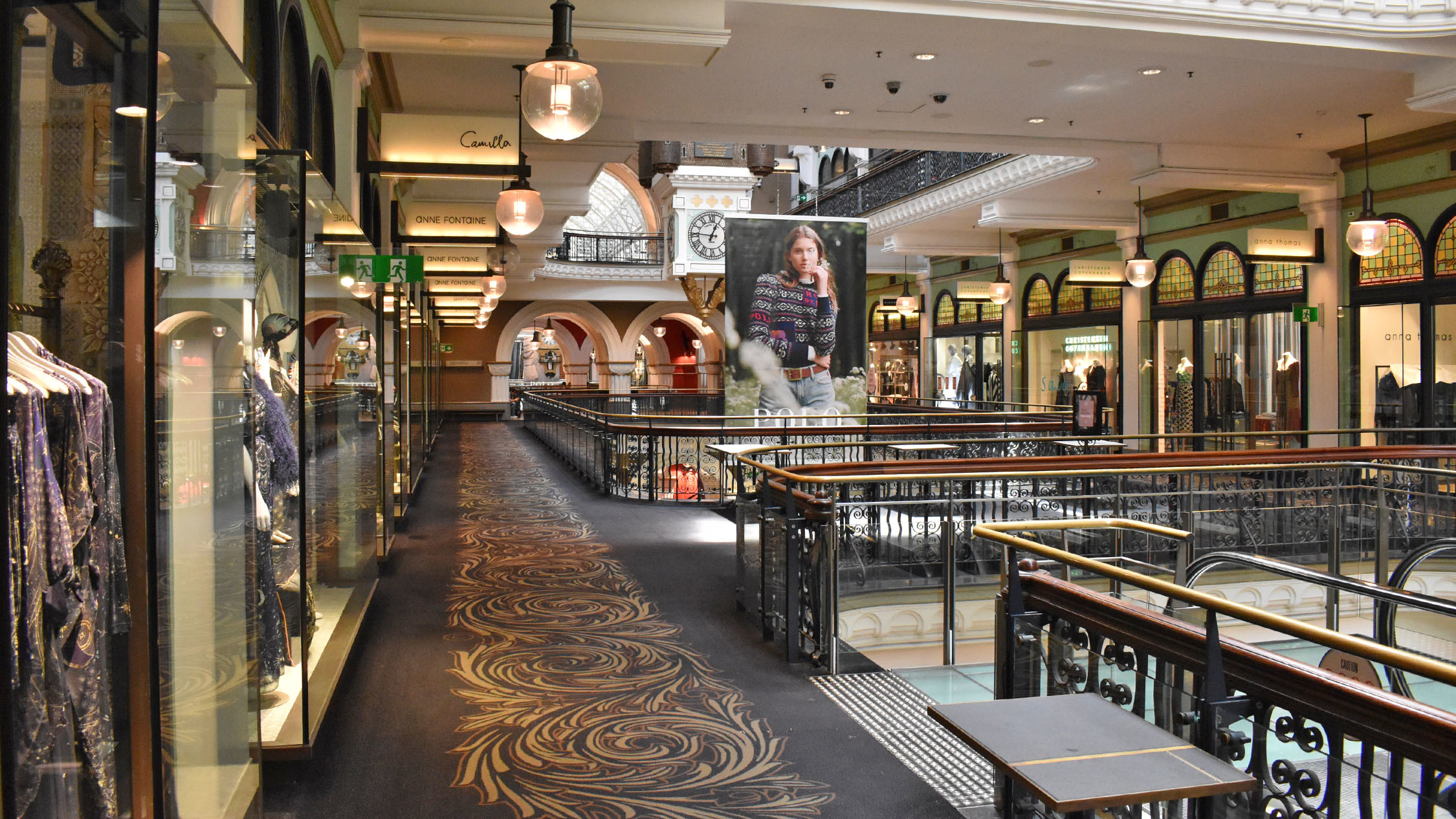The Queen Victoria Building deserted