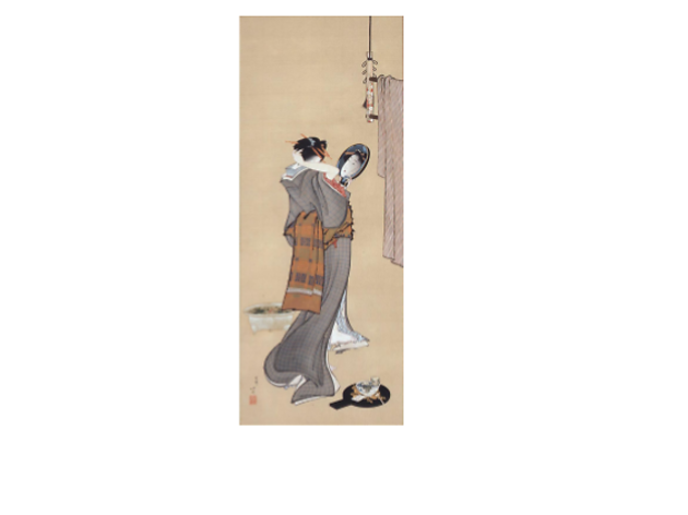 葛飾北斎《夏の朝》(部分)、19世紀初頭、岡田美術館 葛飾北斎《夏の朝》(部分)、19世紀初頭、岡田美術館