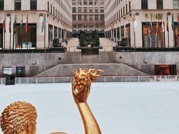 Empty Rockefeller Center