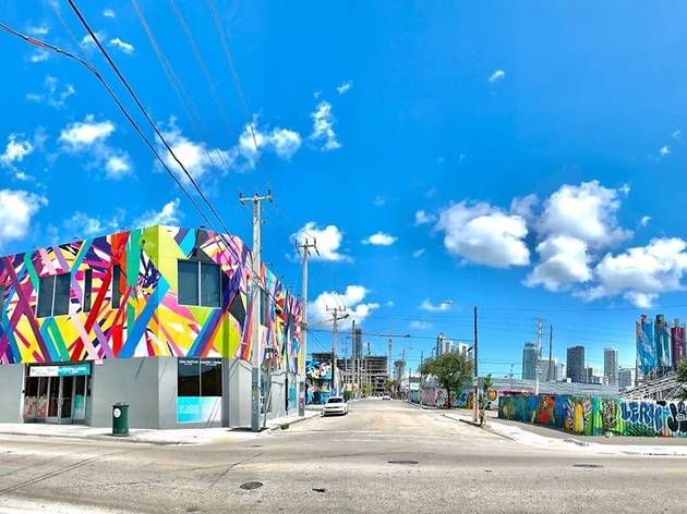 Wynwood Walls in Miami, deserted