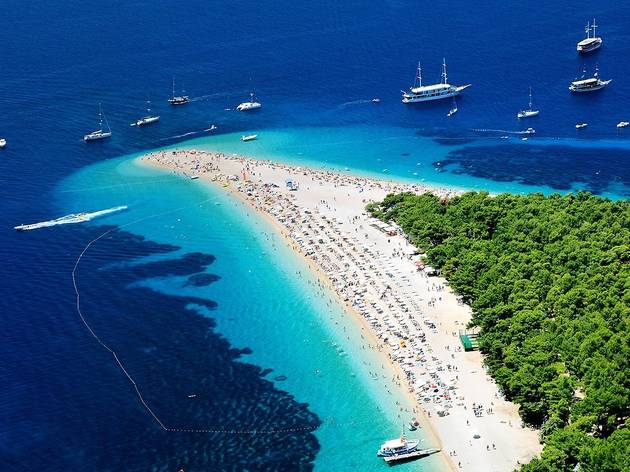 Zlatni rat beach in Bol, Island of Brač @ Zlatni rat beach in Bol, Island of Brač