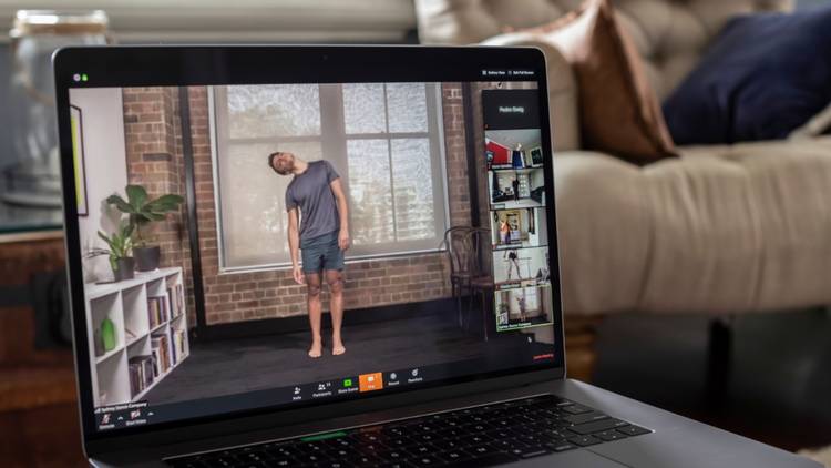 Sydney Dance Company online classes displayed on a laptop