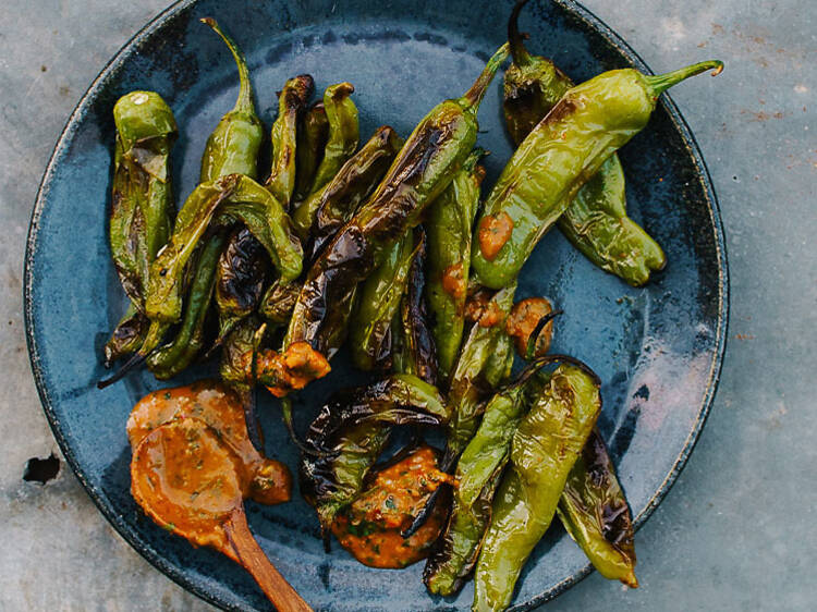 bill kim, Johnny Autry, korean bbq, recipe, shishito peppers