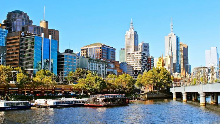 Melbourne skyline and Yarra River