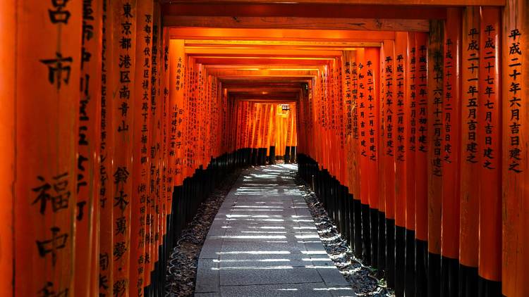 Fushimi Inari Shrine, Kyoto, red torii gates