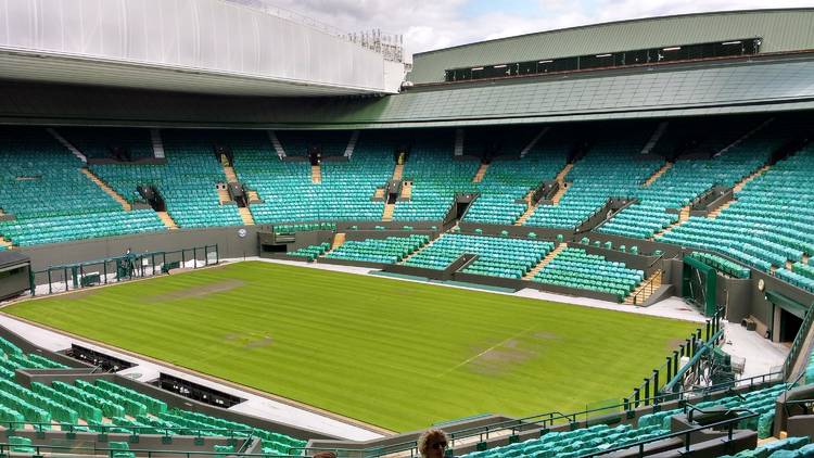 Centre court at the All-England Lawn Tennis Club, Wimbledon