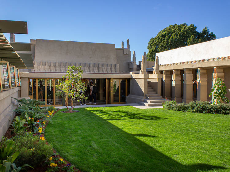 Take a virtual tour of Frank Lloyd Wright’s hilltop Hollyhock House