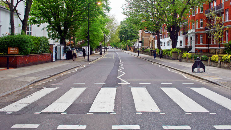 London’s Abbey Road crossing, empty of people