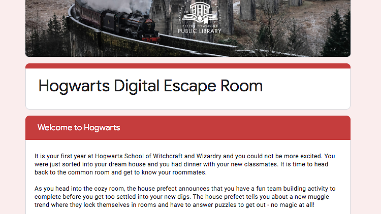 Hogwarts Digital Escape Room