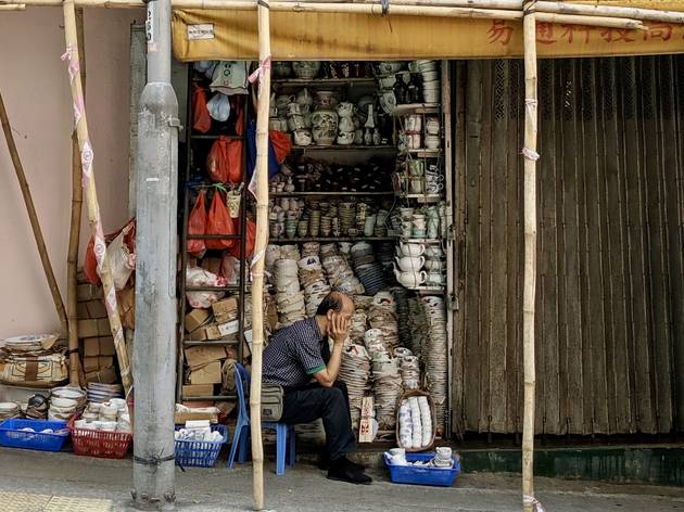 Lonely man in Sai Ying Pun Lonely man in Sai Ying Pun