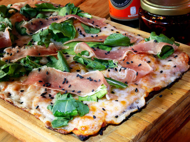 Pizza Flamingo pizza cuadrada