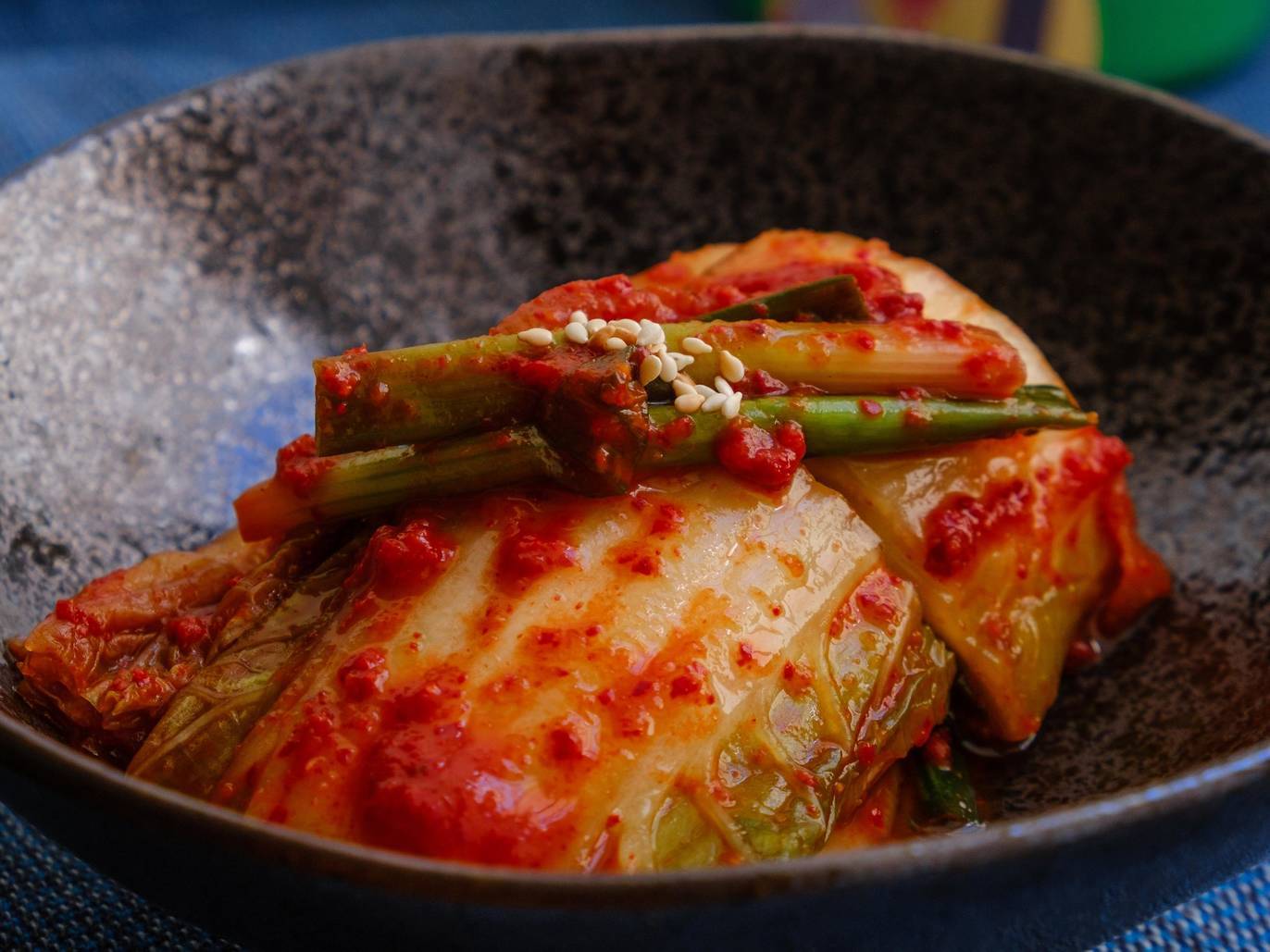 Cheese and kimchi