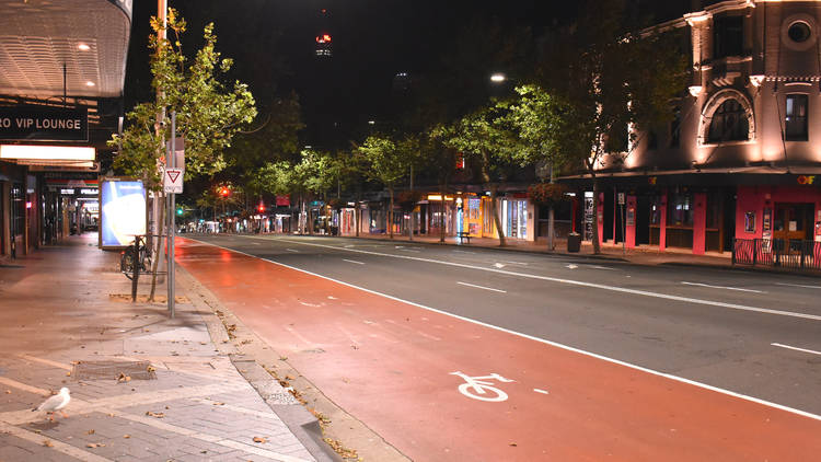 Oxford Street at night during lockdown