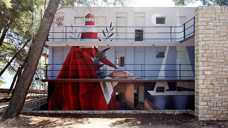 'Lighthouse' mural painted by Artez