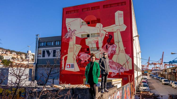 'A Familiar Place' mural, Rijeka 2020 opening