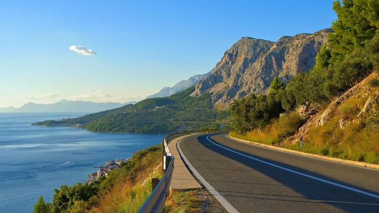 Croatian roads with a amazing sea view