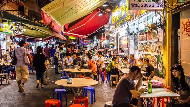 Dai pai dong street food in Hong Kong