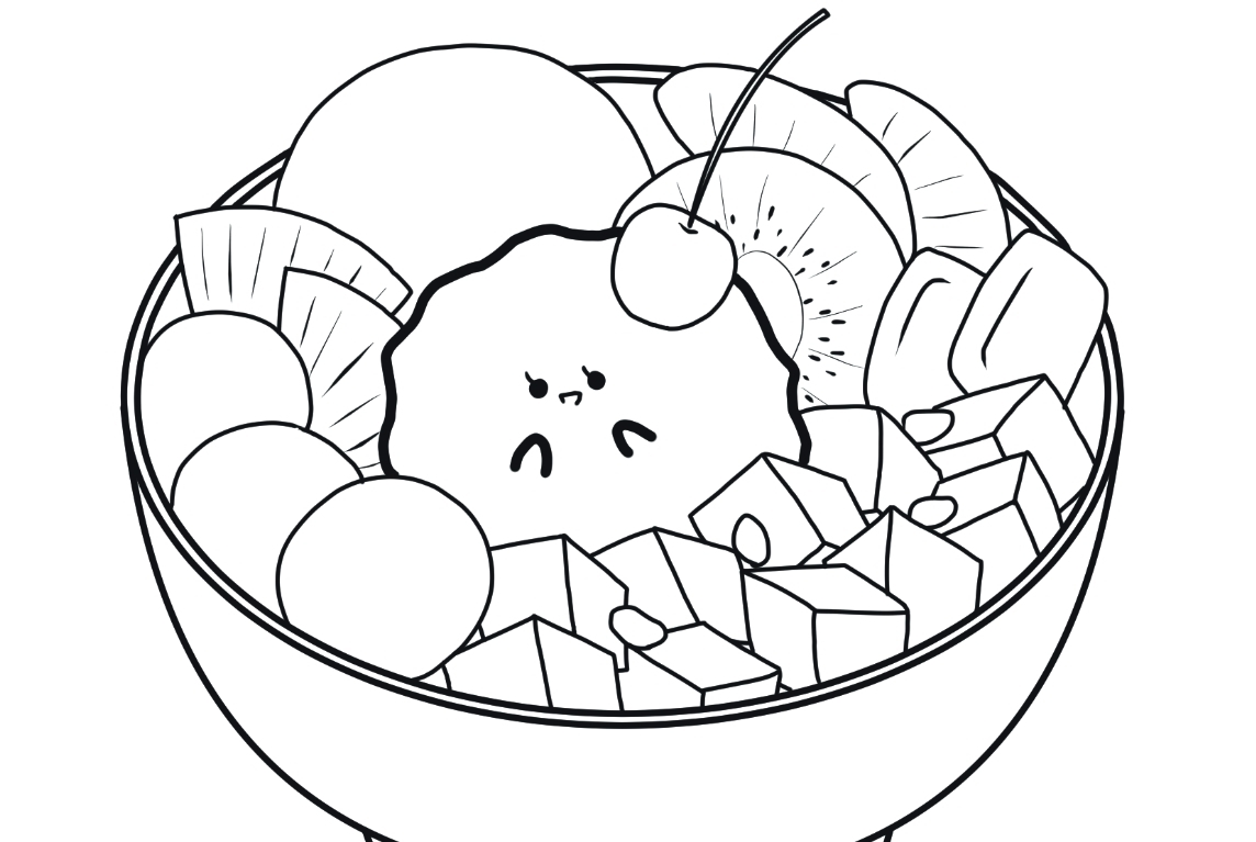 Download Download Free Colouring Pages Featuring Cute Japanese Red Bean Desserts