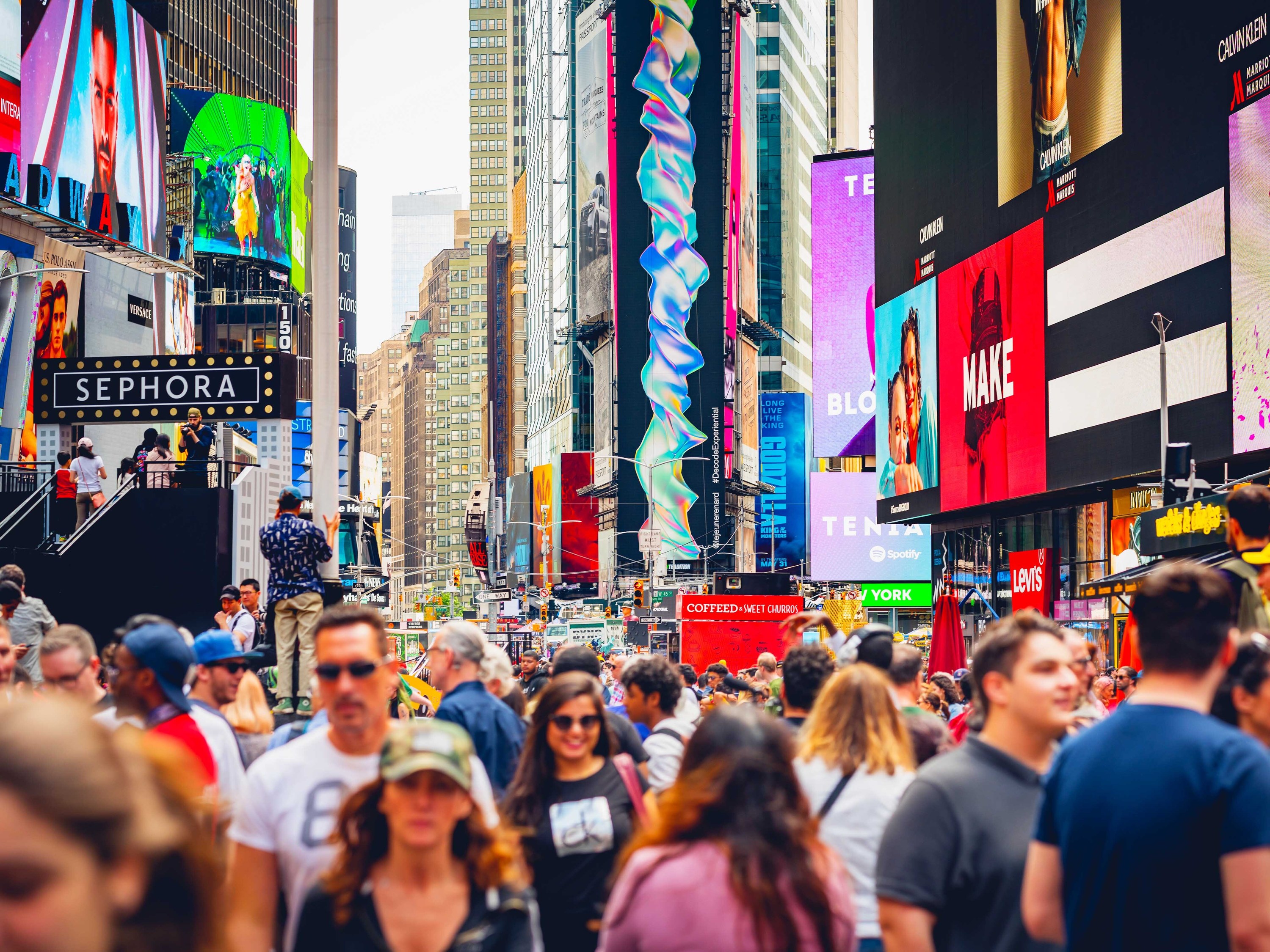 busy street in New York City