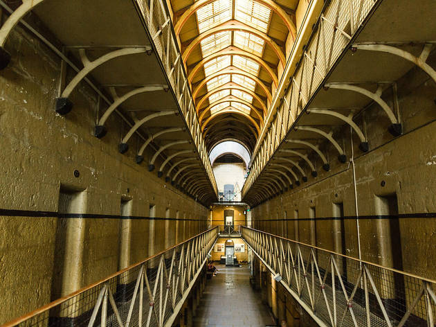 Old Melbourne Gaol Interior gaol block at Old Melbourne Gaol