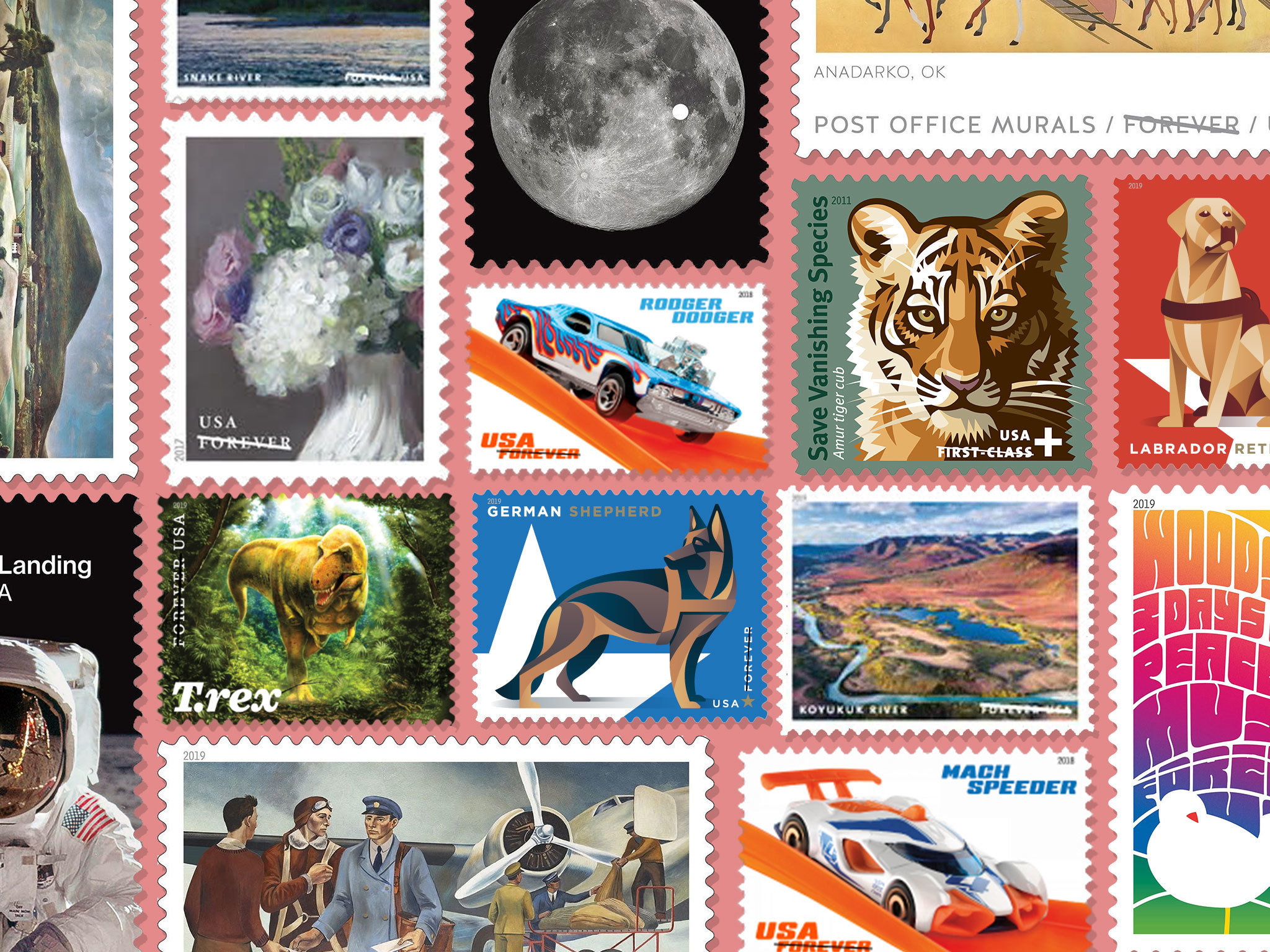 Art Collectibles Postage Stamps USPS 2022 Year Of The Tiger Forever 