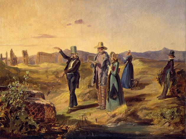 Turistas ingleses de visita à Campânia (Itália) por Carl Spitzweg Arte, Pintura, Turistas ingleses de visita à Campânia (Itália), Carl Spitzweg