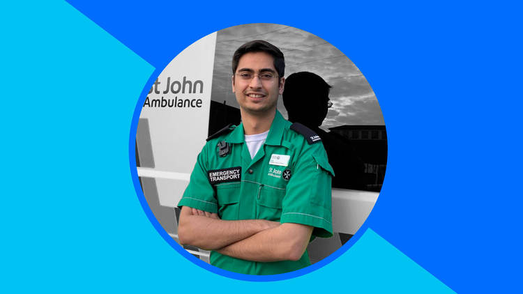 The St John Ambulance volunteer