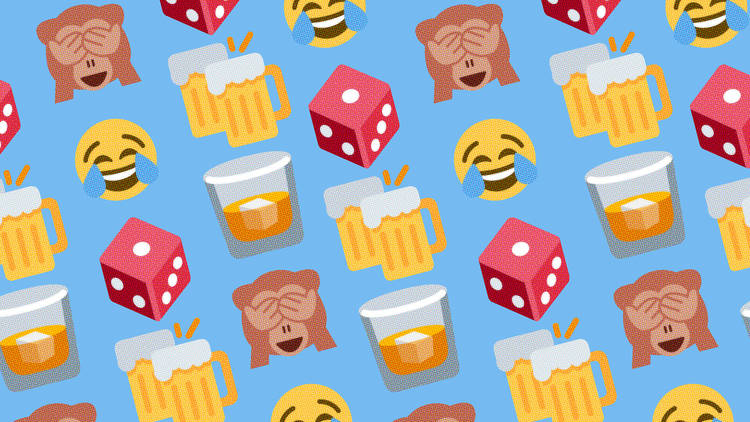 Online party game emojis