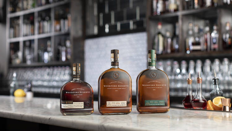 Woodford Reserve rye whiskey line-up