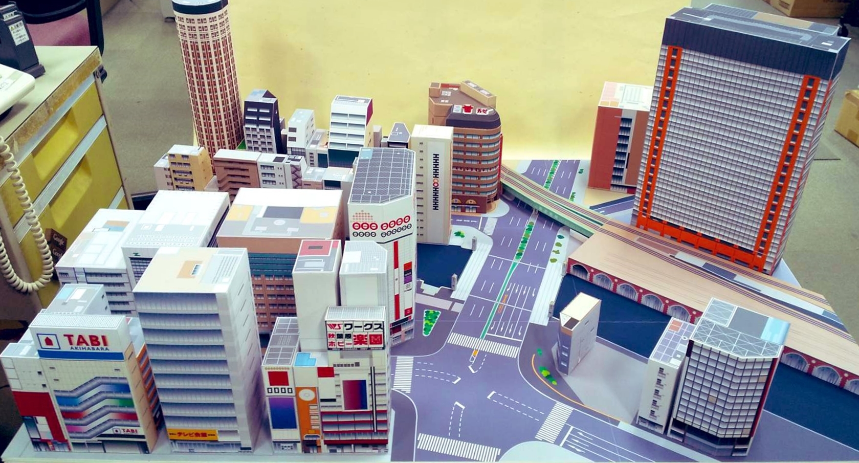 Build a paper model of Akihabara at home with these free templates