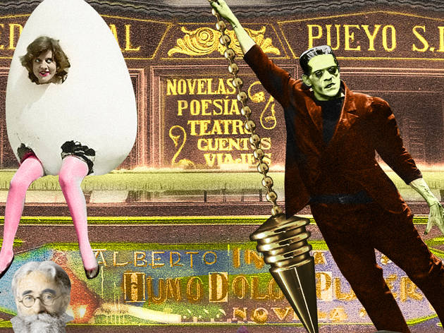Madrid oculto: Conspiradores de librerías Collage de la artista Amaya Lalanda