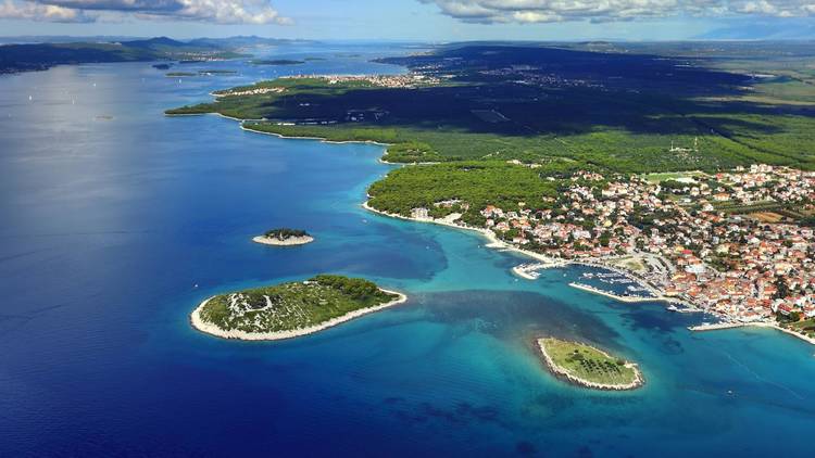 Pine beach, Pakostane, Zadar county 