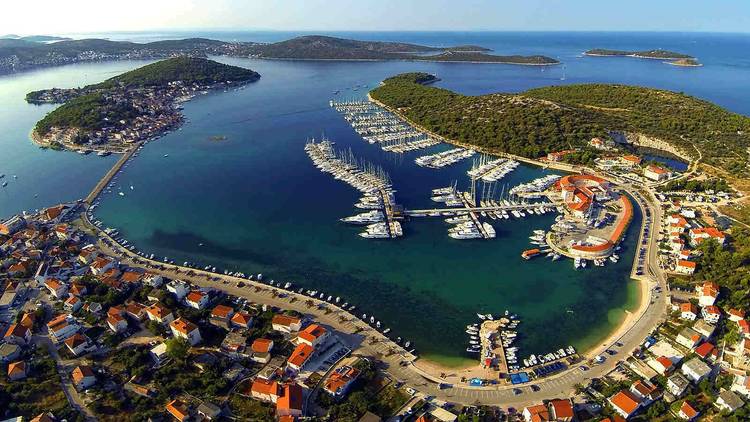 Winding Marina Frapa makes up part of Rogoznica's riviera