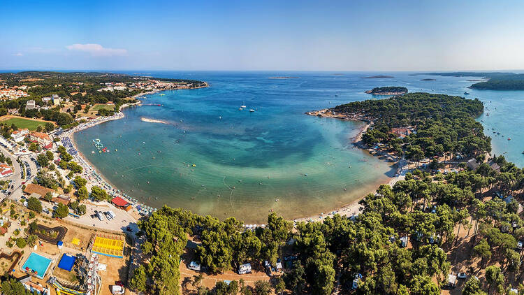 Bijeca beach in Medulin, Istria 