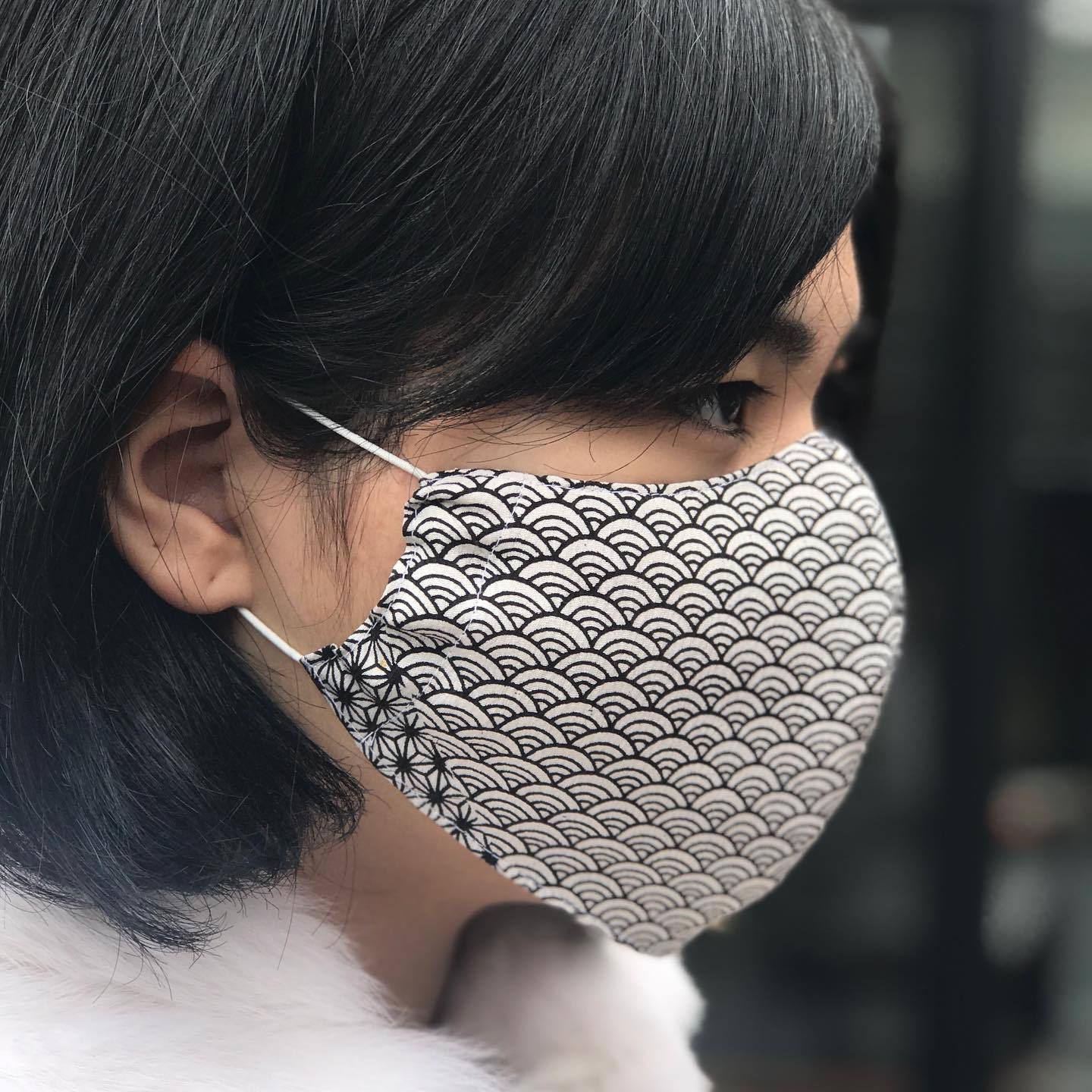 These face masks are made from vintage kimono they ship overseas