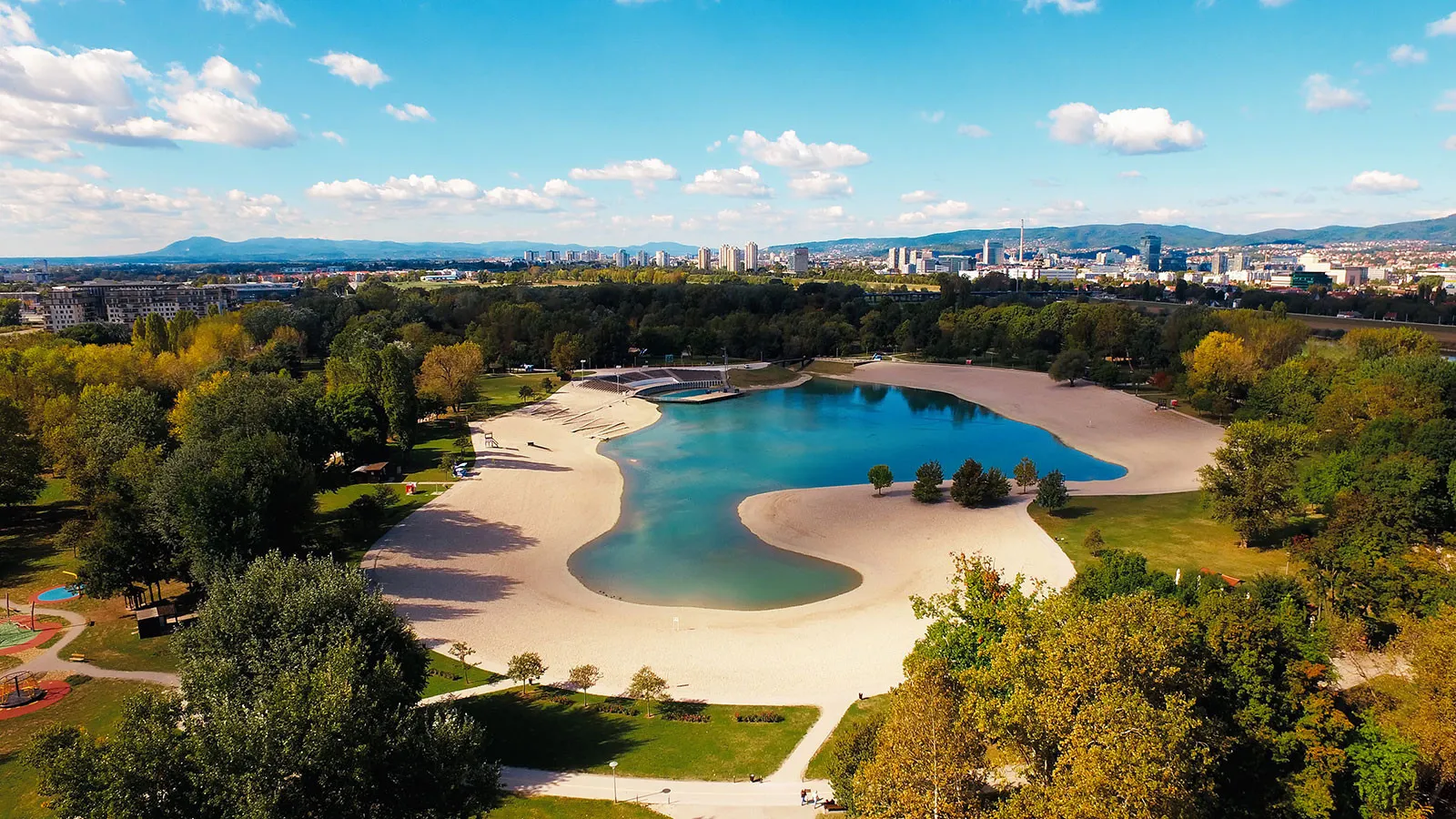Bundek lake in Zagreb