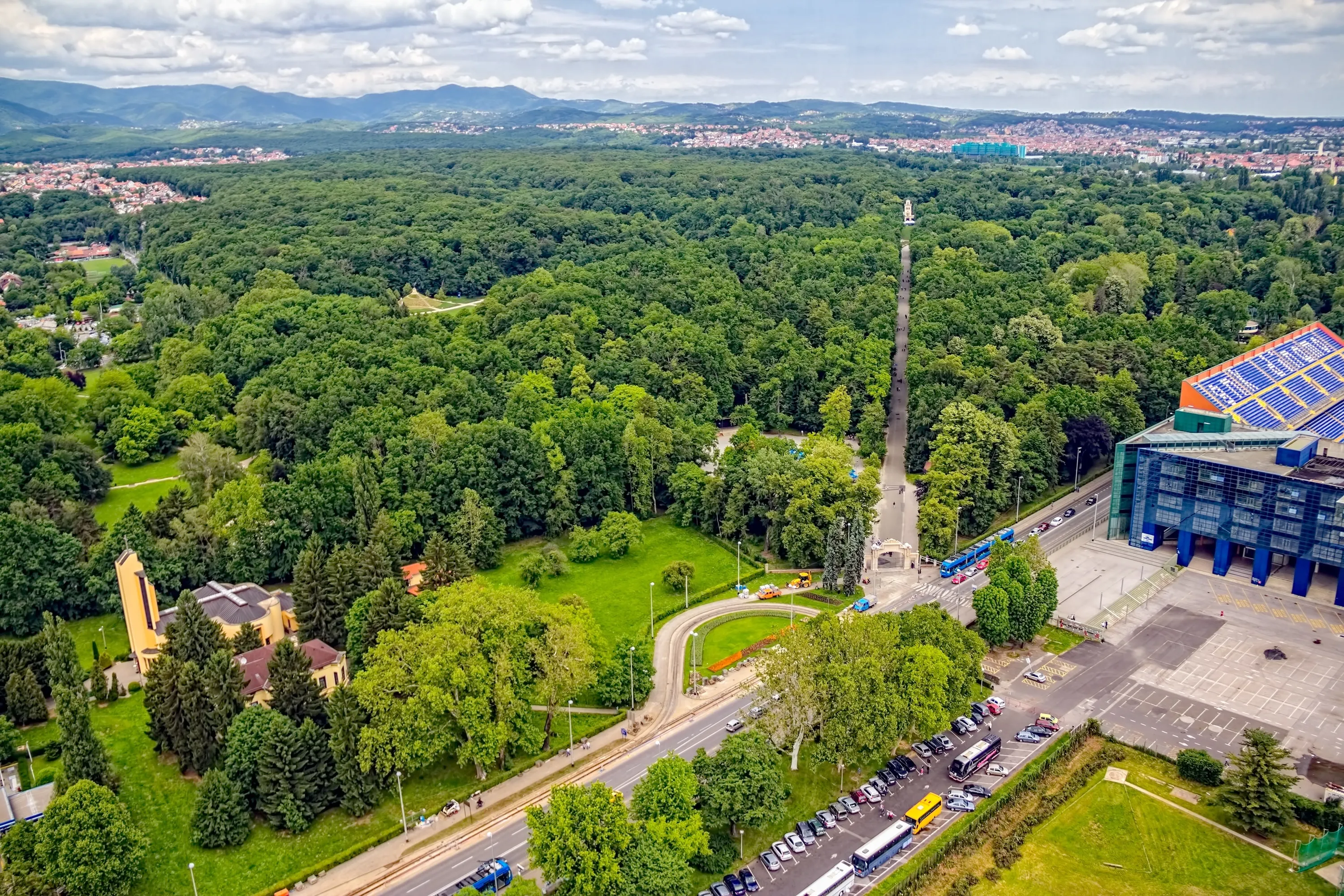 The biggest park in Zagreb, Maksimir, with longest promenade